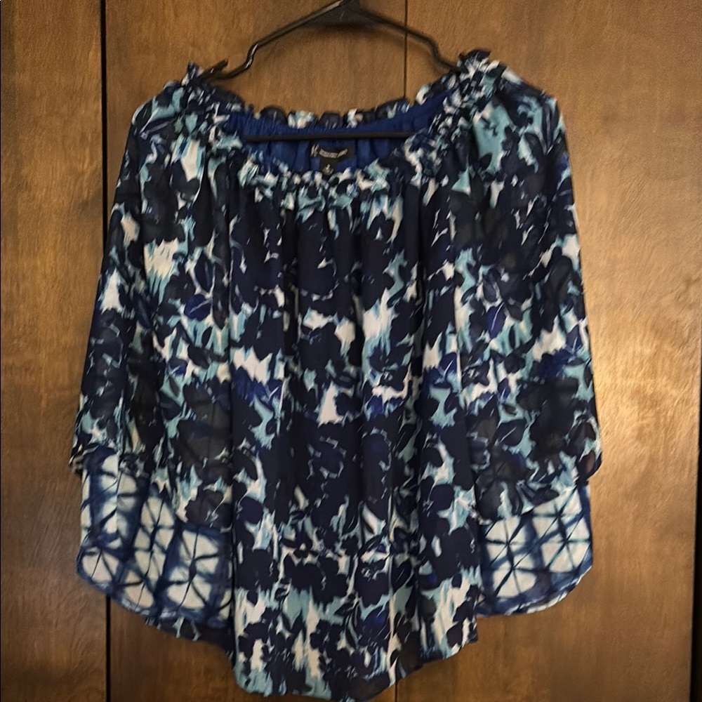 Floral Blue Women's Top